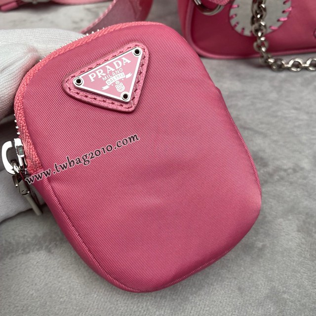 Prada專櫃爆款刺繡亮片三合一包包 1BH204 普拉達22年最新純手工刺繡肩背女包 csp1351